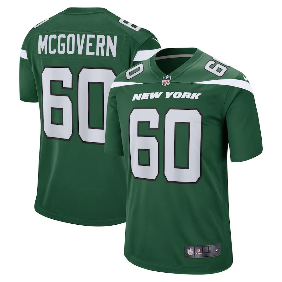 Men New York Jets #60 Connor McGovern Nike Gotham Green Game NFL Jersey